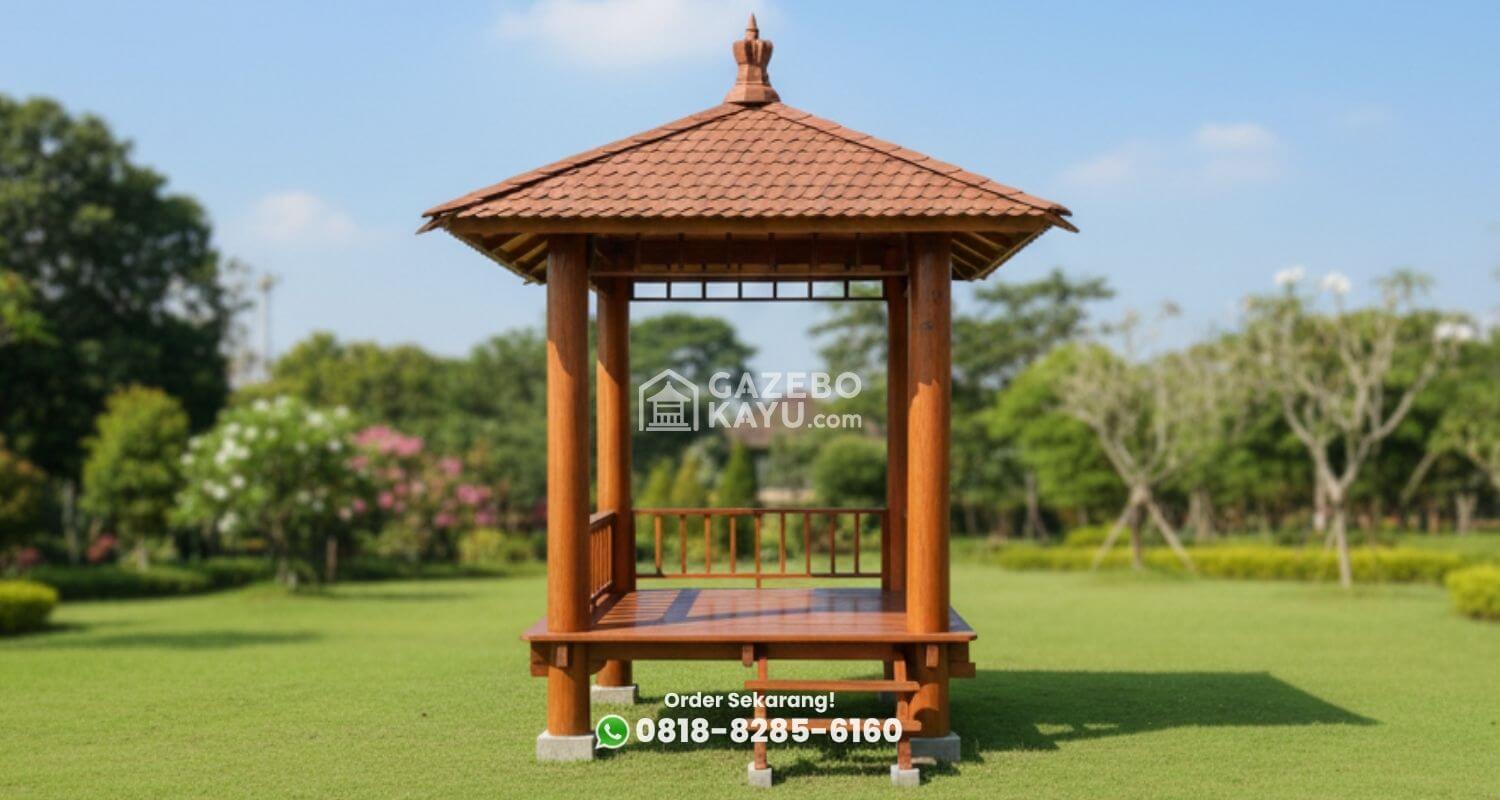gazebo kayu jati Kulon Progo