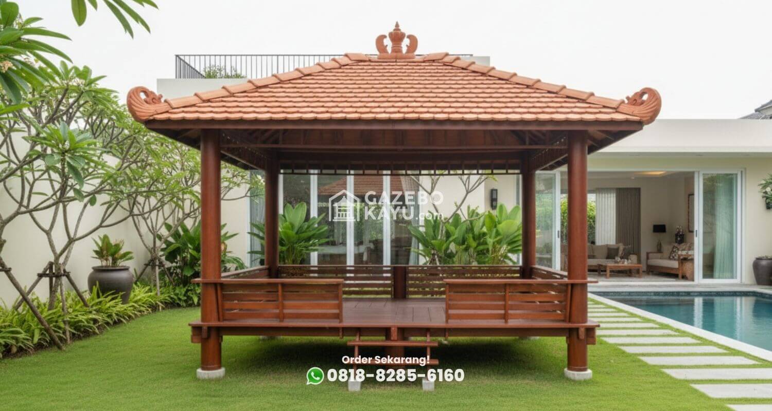 gazebo kayu jati Ciawi