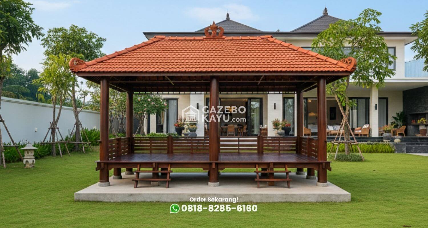 gazebo kayu jati Surabaya