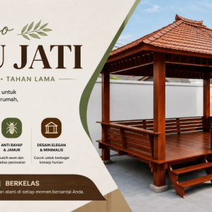Gazebo Kayu Jati Banjarbaru