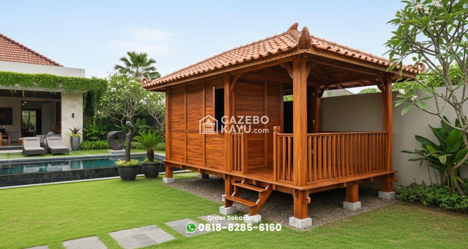gazebo kayu jati Banjarbaru